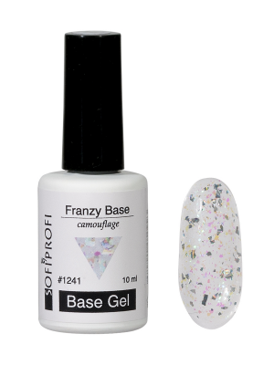 База камуфлирующая с хлопьями для ногтей Тон 1241 Sofiprofi Frenzy Base, 10 мл